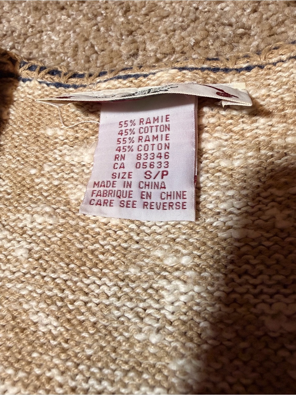 Vintage Orvis Nautical Embroidered Knit Vest in Blue and Cream - Picture 8 of 9